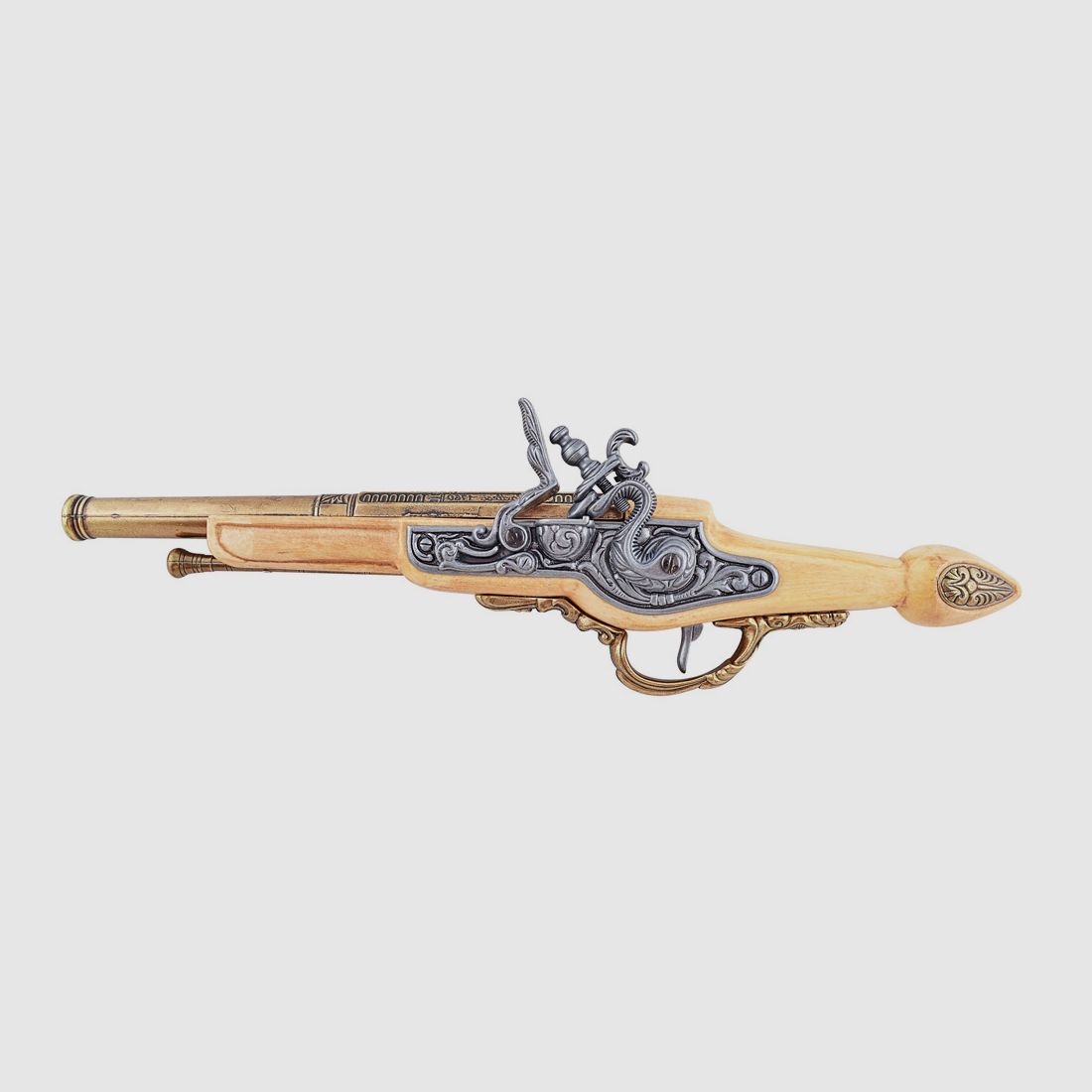 Właśnie pistolet skałkowy w kolorze kości słoniowej