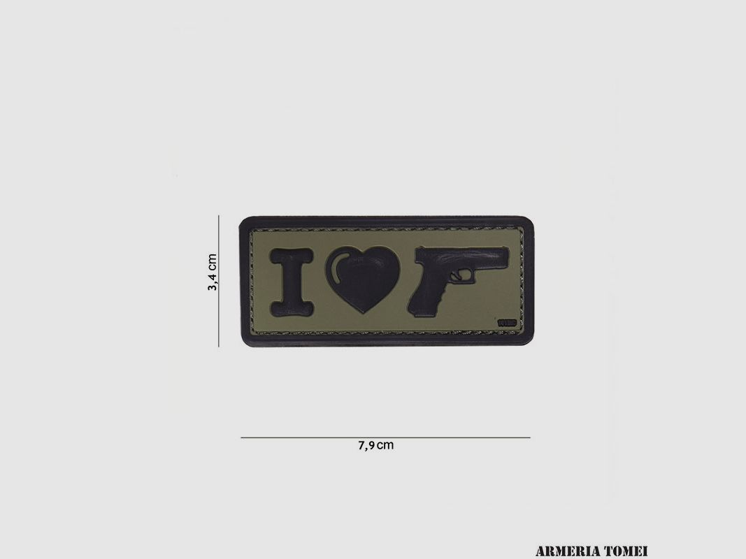 PATCH – 3D PVC I LOVE MY SIDEARM GRÜN #16063