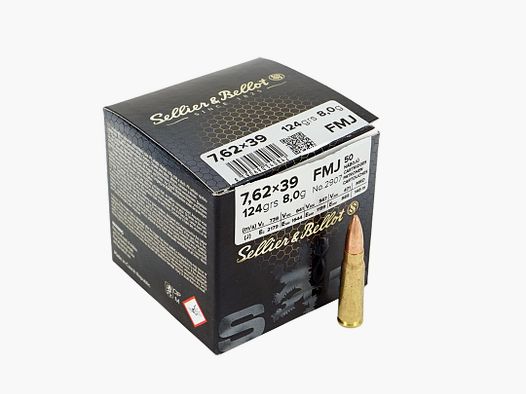 Sellier & Bellot FMJ 124grn 7,62x39mm (50 pz.)