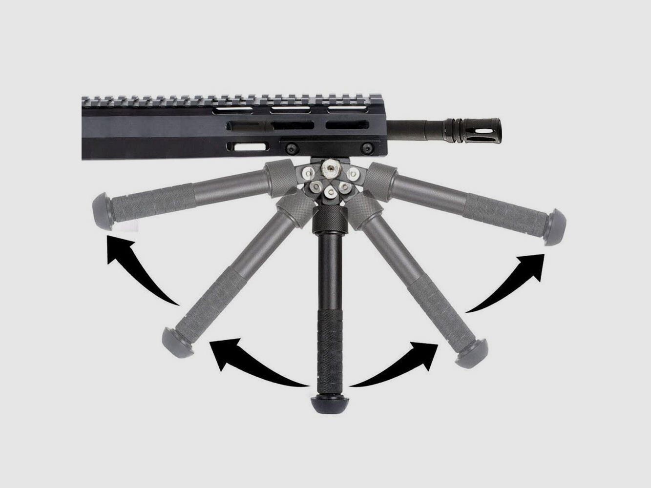 shoXx Bipod 6,5-9 cali Aluminium M-LOK czarny, zdjęcie 2 z 7