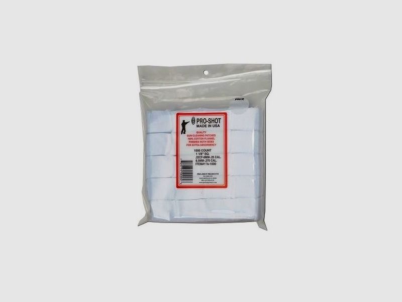 1000 Patches 1 1/8" Vierkant .223/5,56