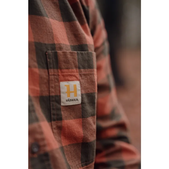 Koszula Harkila SCANDINAVIAN L/S Autumn orange check (105103206), zdjęcie 5 z 8