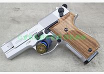 Umarex Walther P88 Compact 9mm P.A. vernickelt Holzgriffschalen
