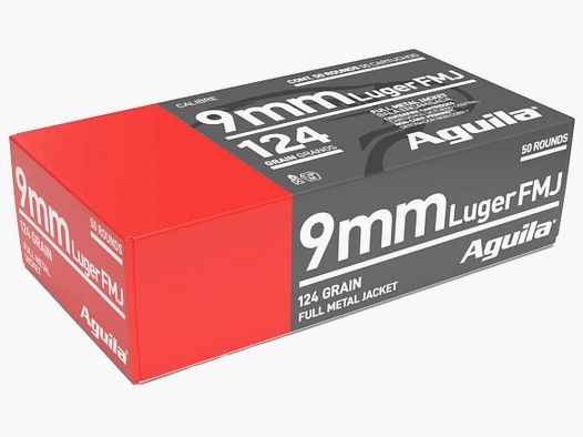 Munizione AGUILA – 9mm. Para. – 124 grains – Full Metal Jacket