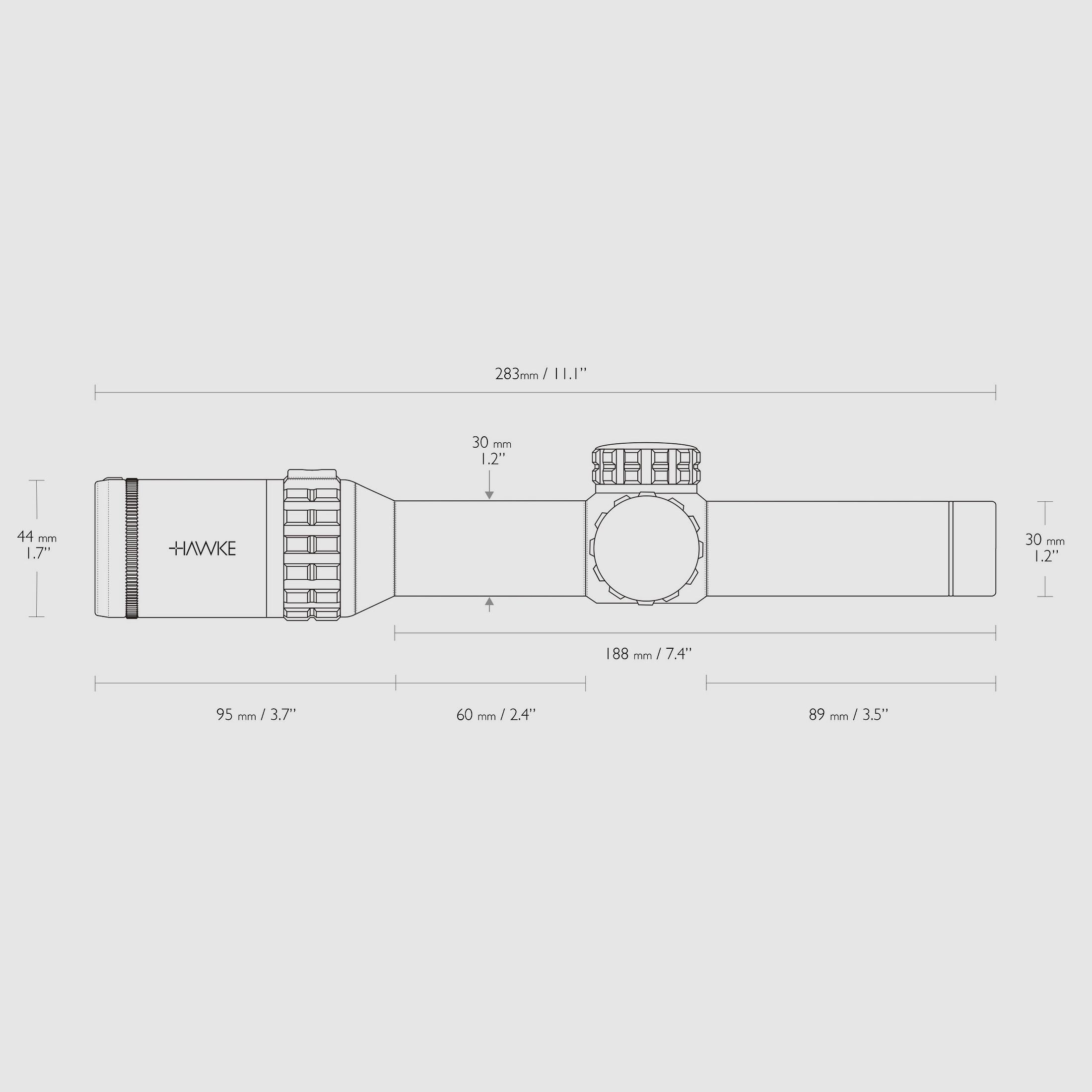BWare HAWKE 18400 telescopio FRONTIER 30 1-6x24 L4A DOT V374