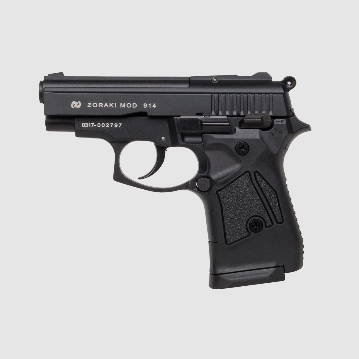 Zoraki 914 Negro 9mm P.A.K. - Señal de gas