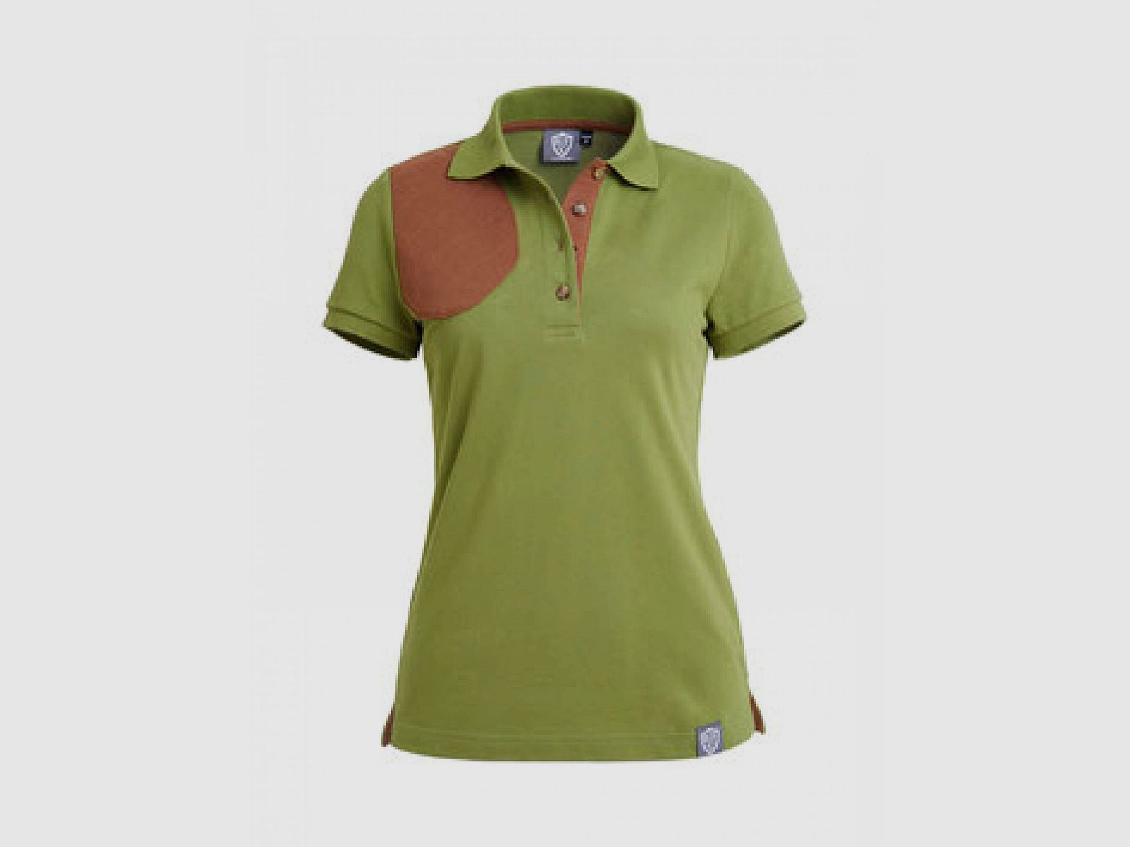 BFL Damen Polohemd, Farbe Grün/Braun, Rechtsanschlag XL