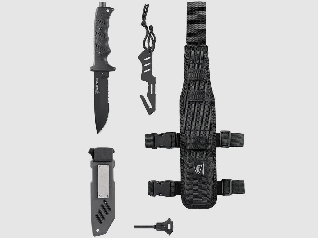 Outdoormesser Elite Force EF 703 Kit Stahl 440A KlingenlĂ¤nge 12,4 cm inklusive Multifunktionsscheide (P18)