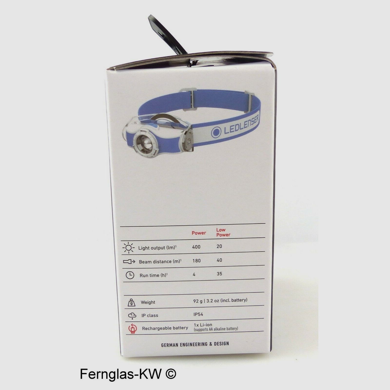 Ledlenser 501951 LED Kopflampe Stirnlampe MH5 Blau Weiß 400 Lumen mit Akku