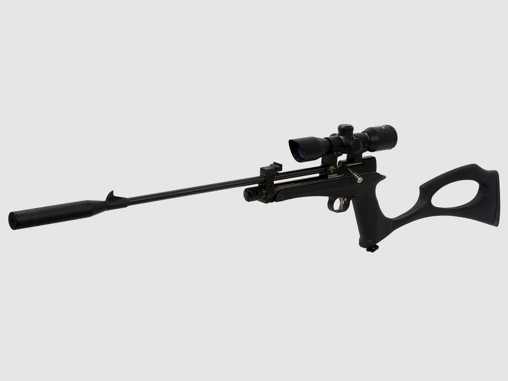 CO2 Pistole und Gewehr Diana Chaser Rifle Set mit SchalldĂ¤mpfer Kaliber 4,5 mm (P18)