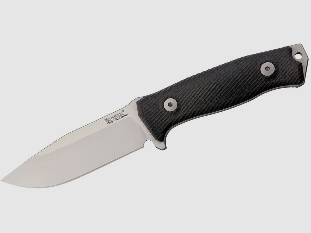 M5 Jagdmesser, Satin Sleipner Glatte Klinge, schwarze G10-Griffe, Cordura-Scheide | 97225