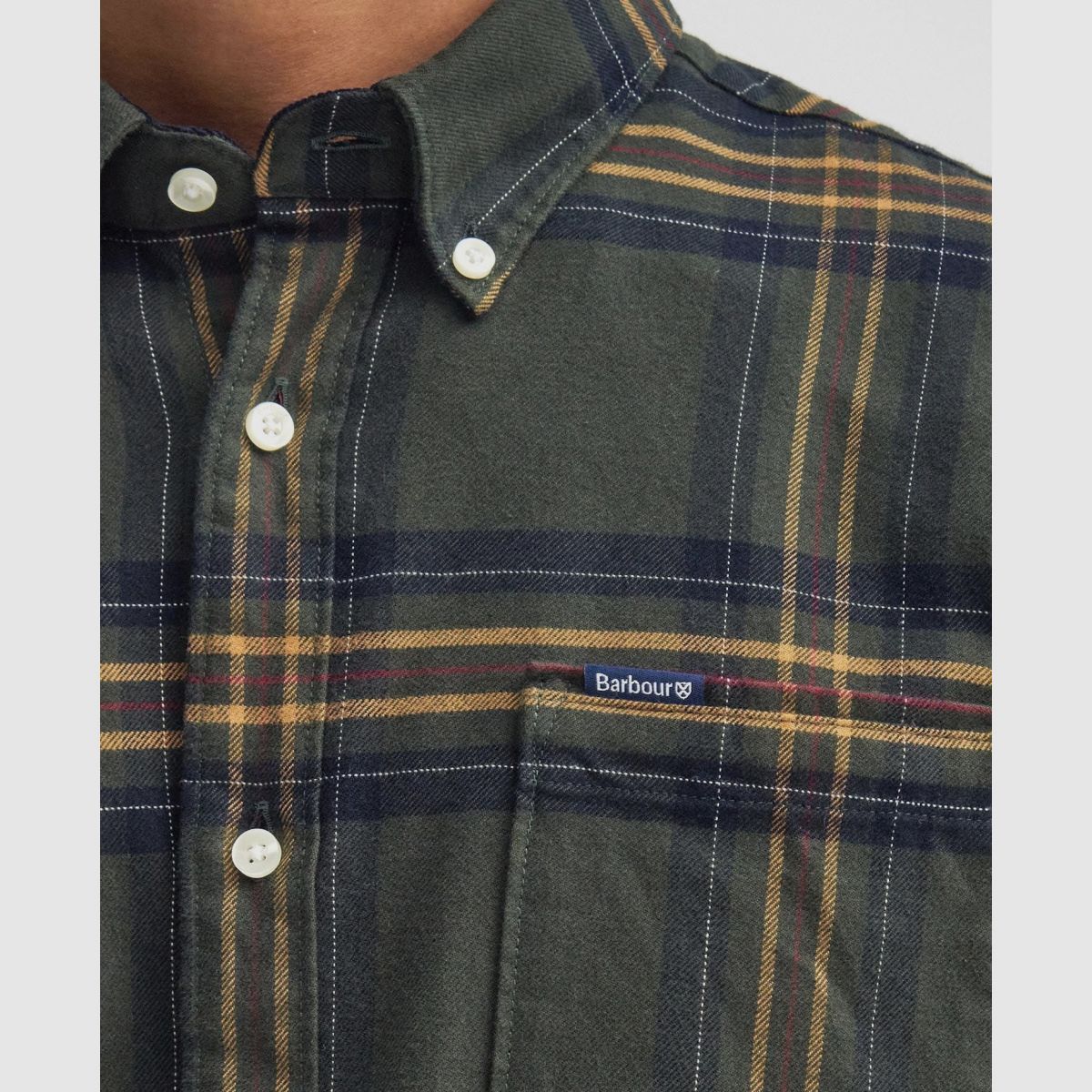 BARBOUR Hemd Portdown Tailored Oliv
