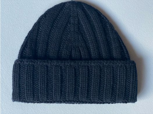 ROSI COLLECTION Cashmere Mütze im Rippstrick Dunkelblau