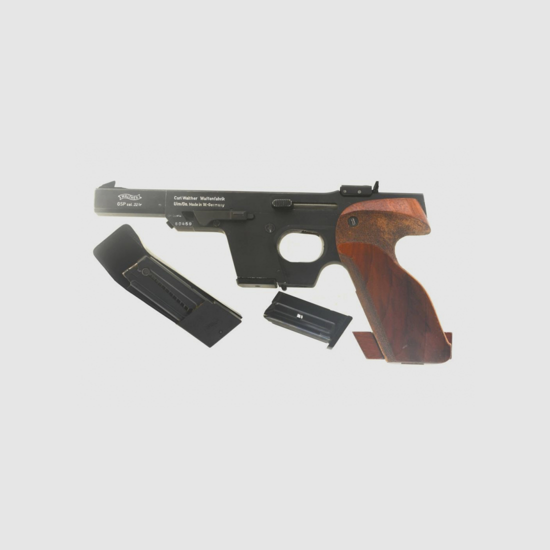 Sportpistole KK-Matchwaffe halbautomat. Pistole Walther GSP Kal. .22 l.r., Bj. 1980, sehr schön!