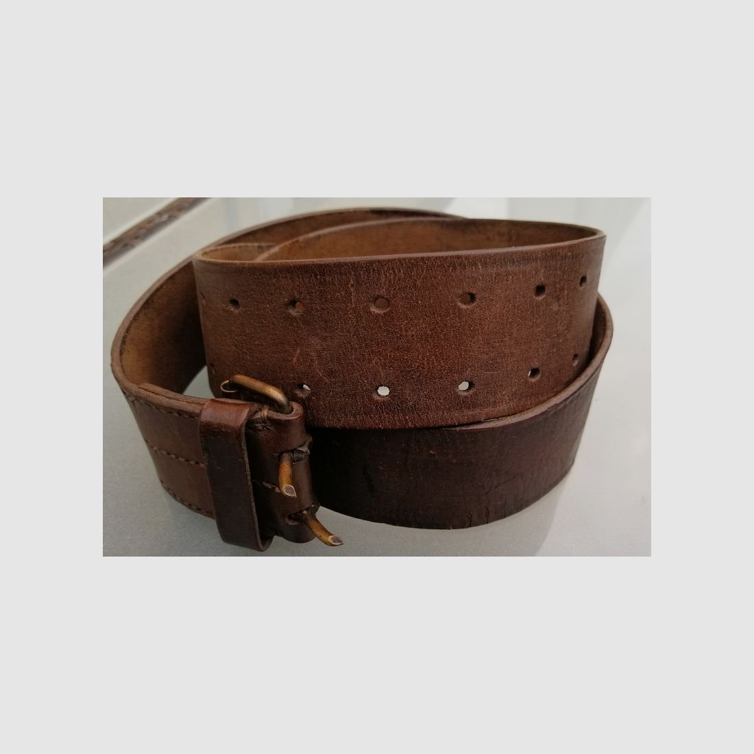 Sehr schönes Holster für Revolver 1892 mit Gurt und Gürtel – braunes Leder – Ausgezeichneter Zustand, Bild 9 von 9