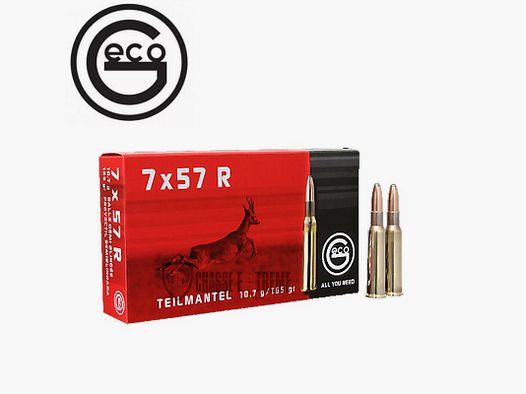 20 cartuchos GECO Demi-Blindée cal. 7x57R 165gr TM