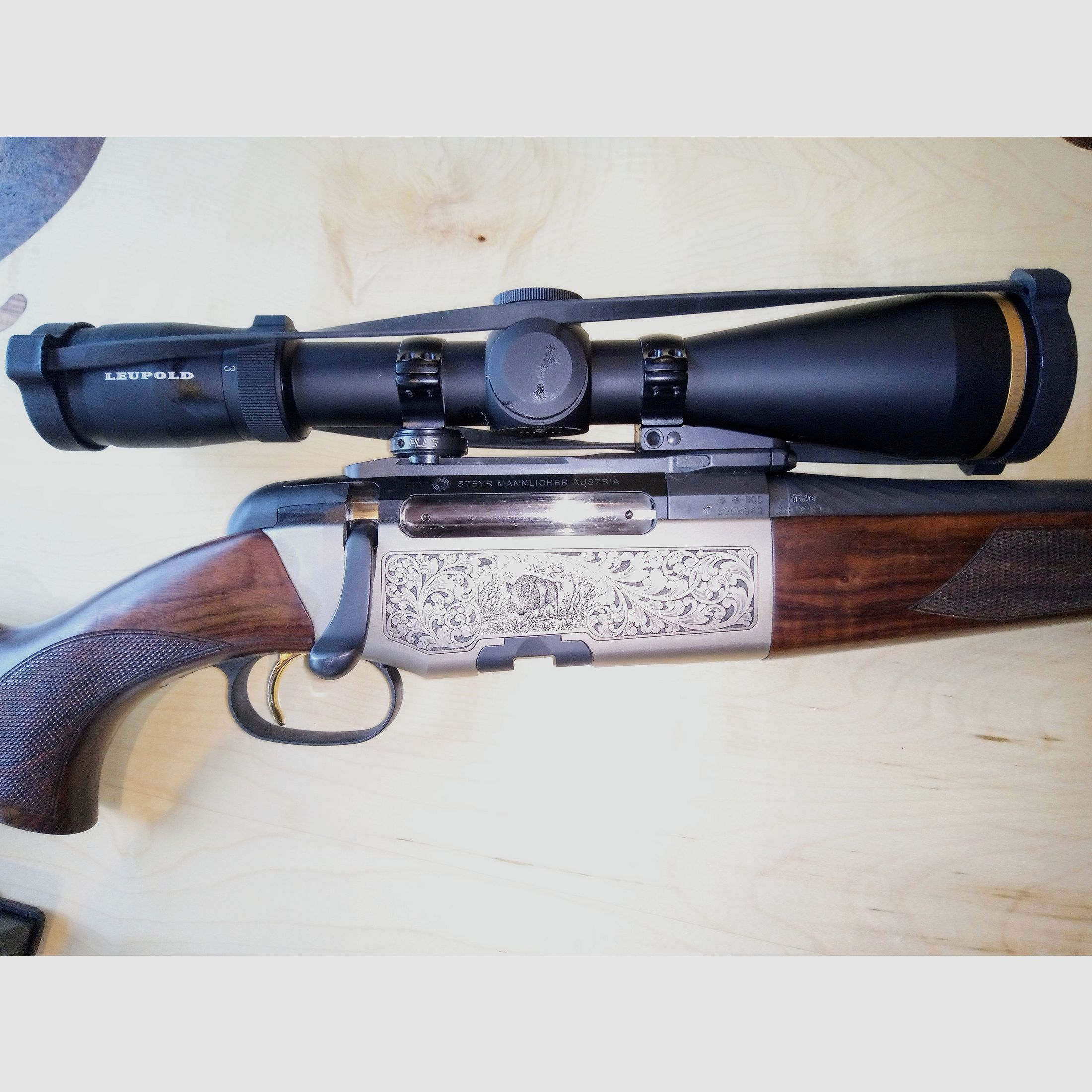 Steyr Mannlicher Luxus .270 WSM mit Leupolt VX-6  3-18x50/ Leutabs. Duplex. Mündungsgewinde