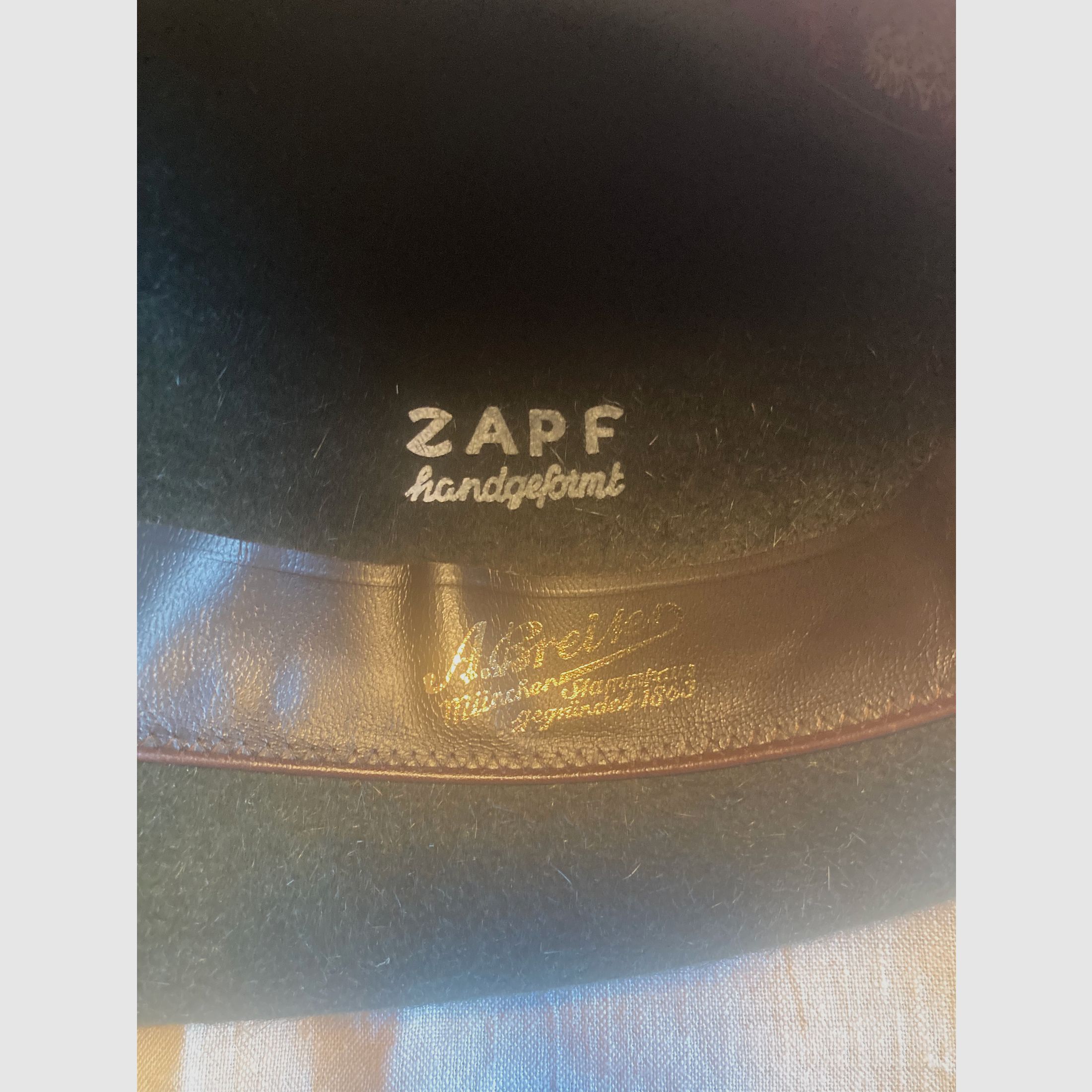 Sombrero de caza Loden de Zapf, como nuevo!
