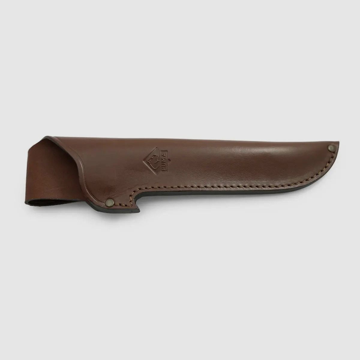 PUMA Lederscheide, Cognac für PUMA robuster mit Nussbaumholz oder Micarta