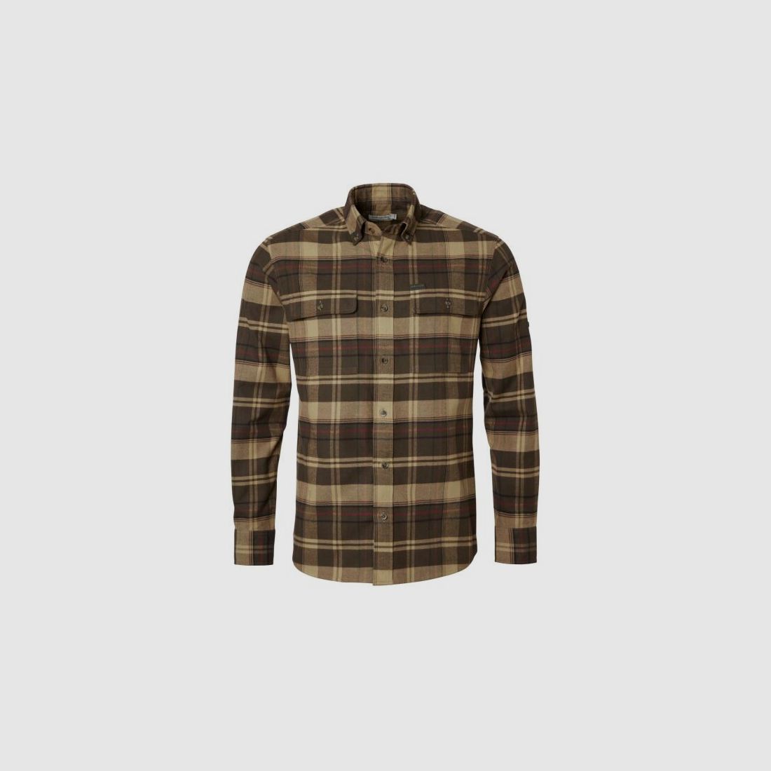 Chevalier Herrenhemd Heron Soil Brown Checked