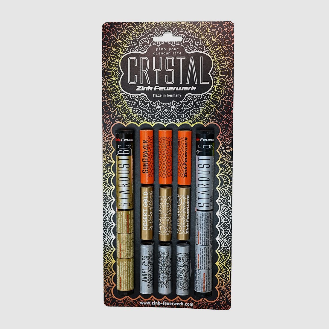 Zink Signal Feuerwerk Crystal, 29 Schuss