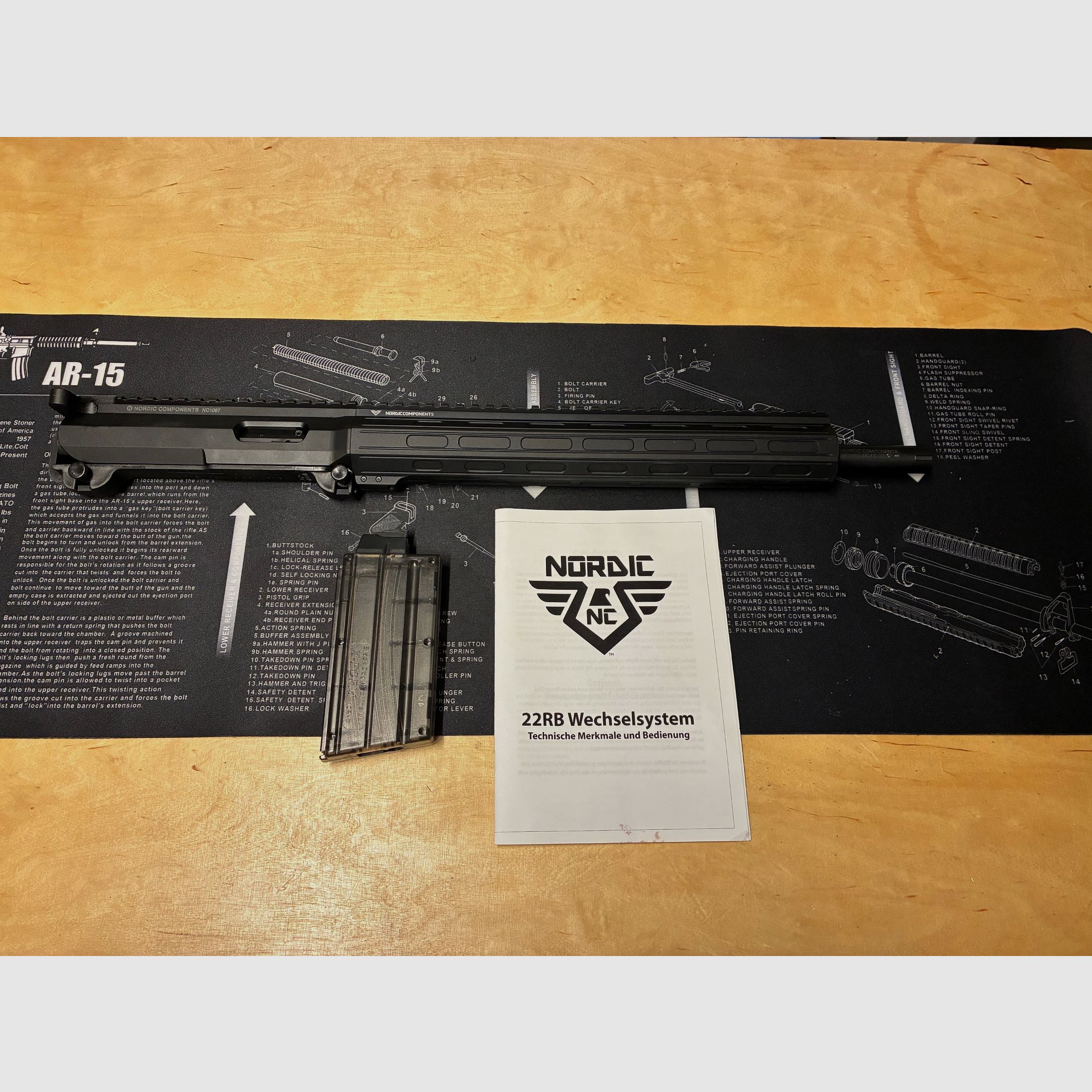 Nordic Components AR-15 .22 lfb conversion system – only 700 shots, excellent condition