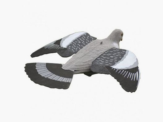 lokvogel vliegende duif 41cm met EVA (foam) vleugels geflockt