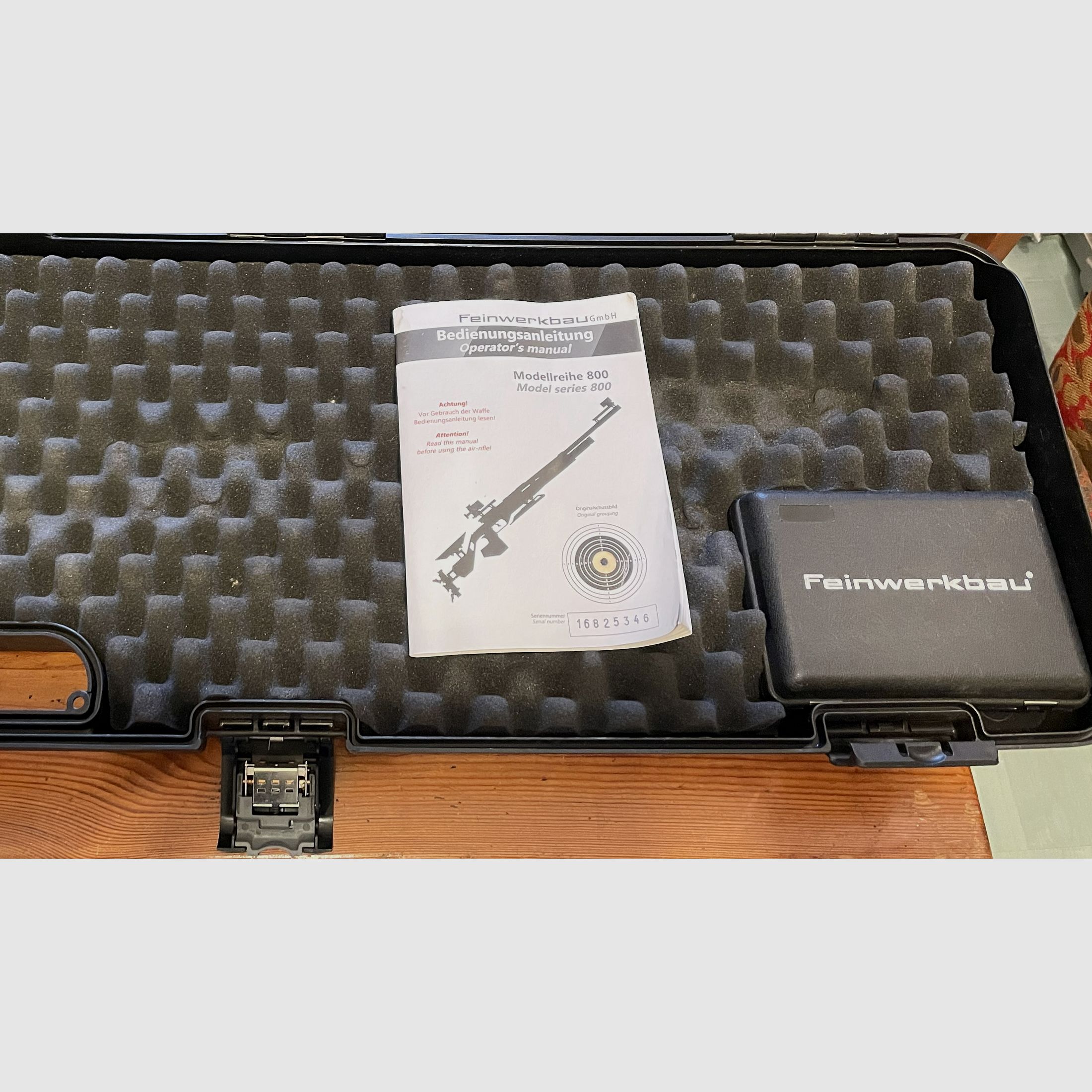 Luftgewehr Feinwerkbau LG800X Auflage Alu schwarz