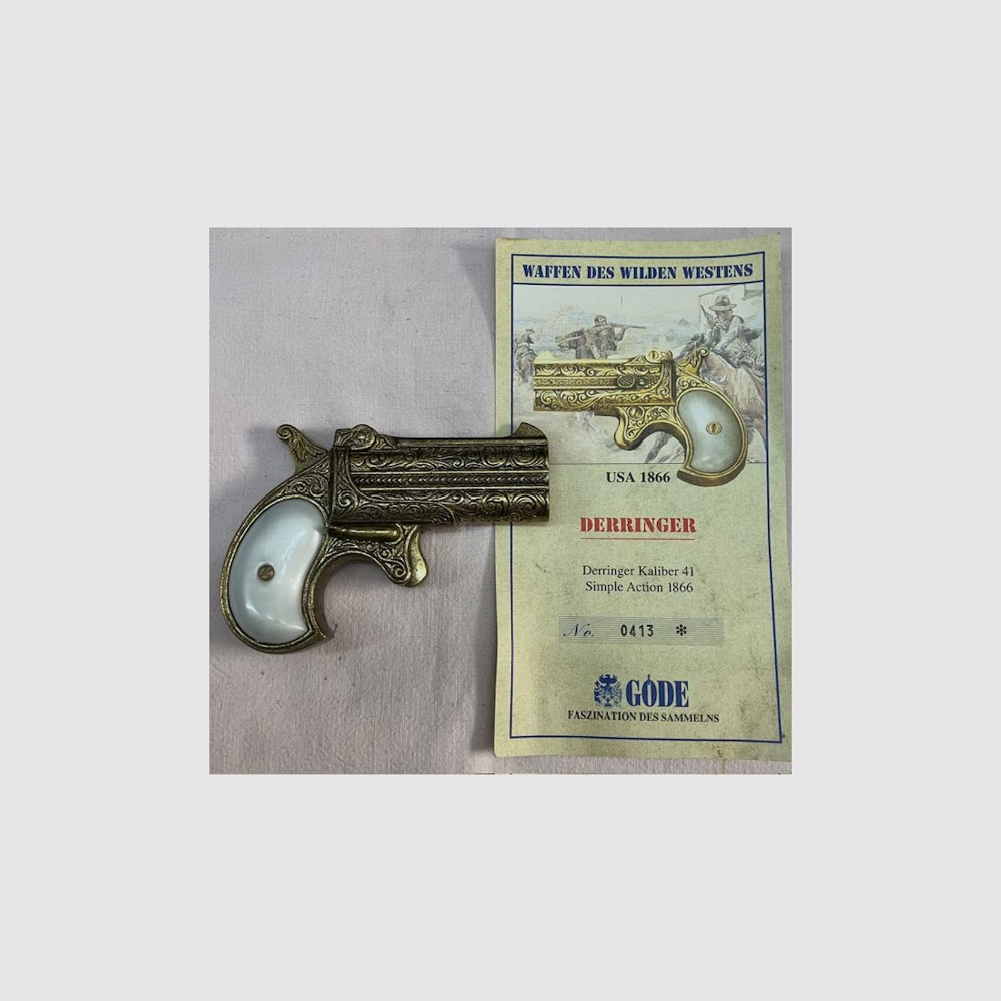 DERRINGER Simple Action 1866, Caliber .41, USA 1866, mit Göde Zertifikat