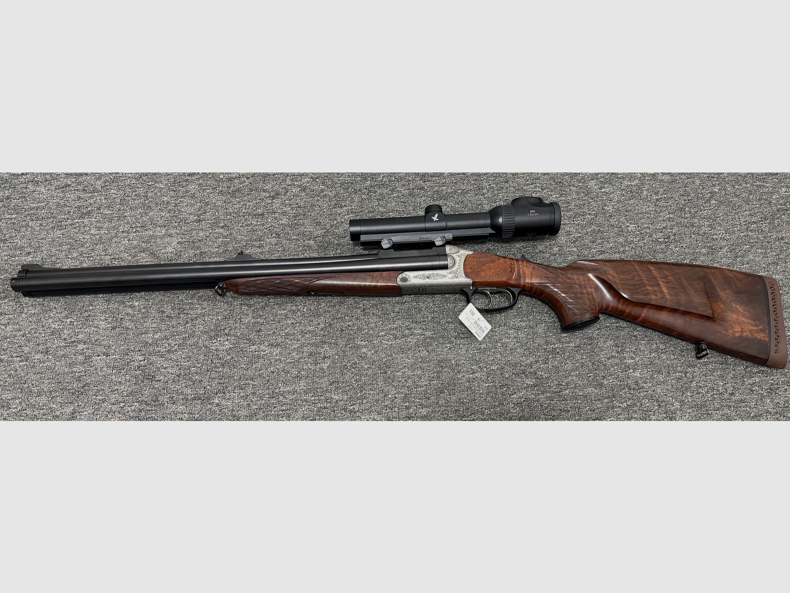 Blaser Doppelbüchsdrilling 9,3x74R & 20/76 - mit Swarovski Z6i 1-6x24 SR wie neu!
