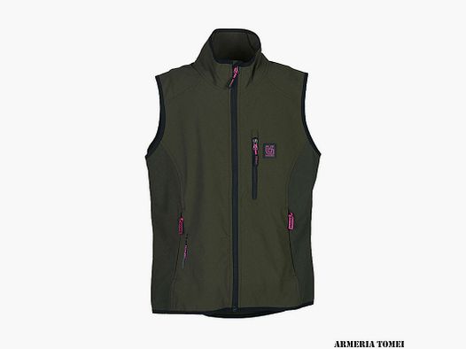 GILET – DONNA – UNIVERS – CACCIA ELASTICIZZATO OUTDOOR VERDE/FUCSIA