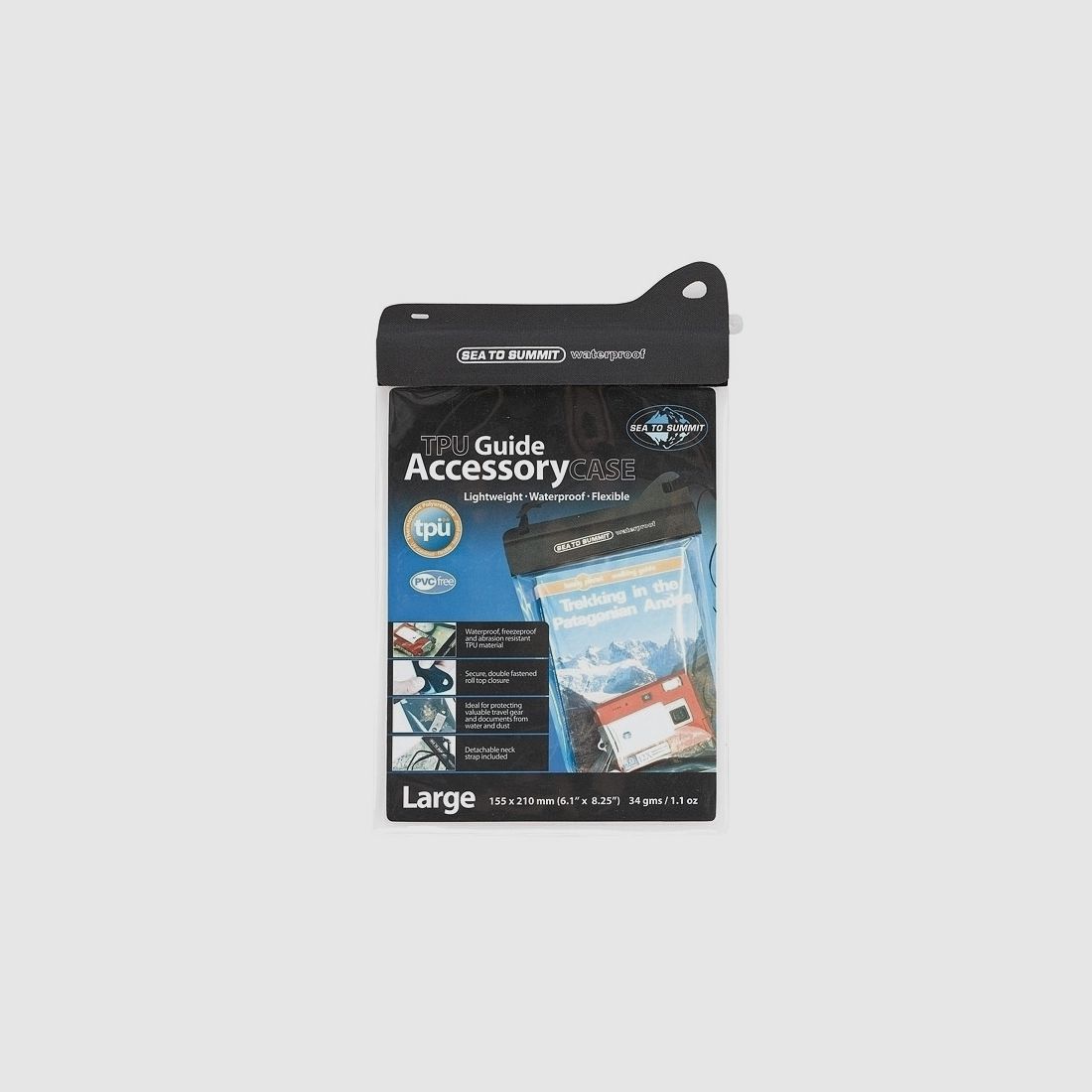 Sea to Summit TPU GUIDE, Large, Protective Bag, Black, Roll Closure, Shoulder Strap