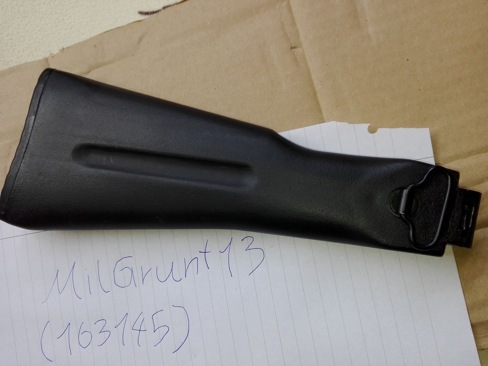 Original IZHMASH Polymer AK74M 5.5mm Pin/Pin Folding stock, 100 Series AK folding stock (older version without slot for buttpad strap)