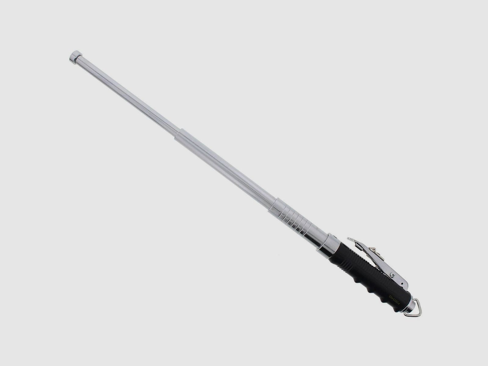Automatik Teleskopschlagstock 19,5'' mit Gürtelholster - Silber