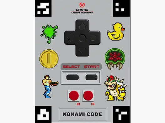 Mantis – Laser Academy / Spezial-Ziel / Konami Code