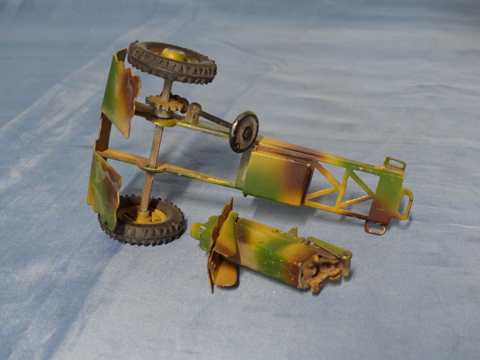 Blechspielzeug Hausser Elastolin Mörser Wehrmacht WK II WK 2 um 1937