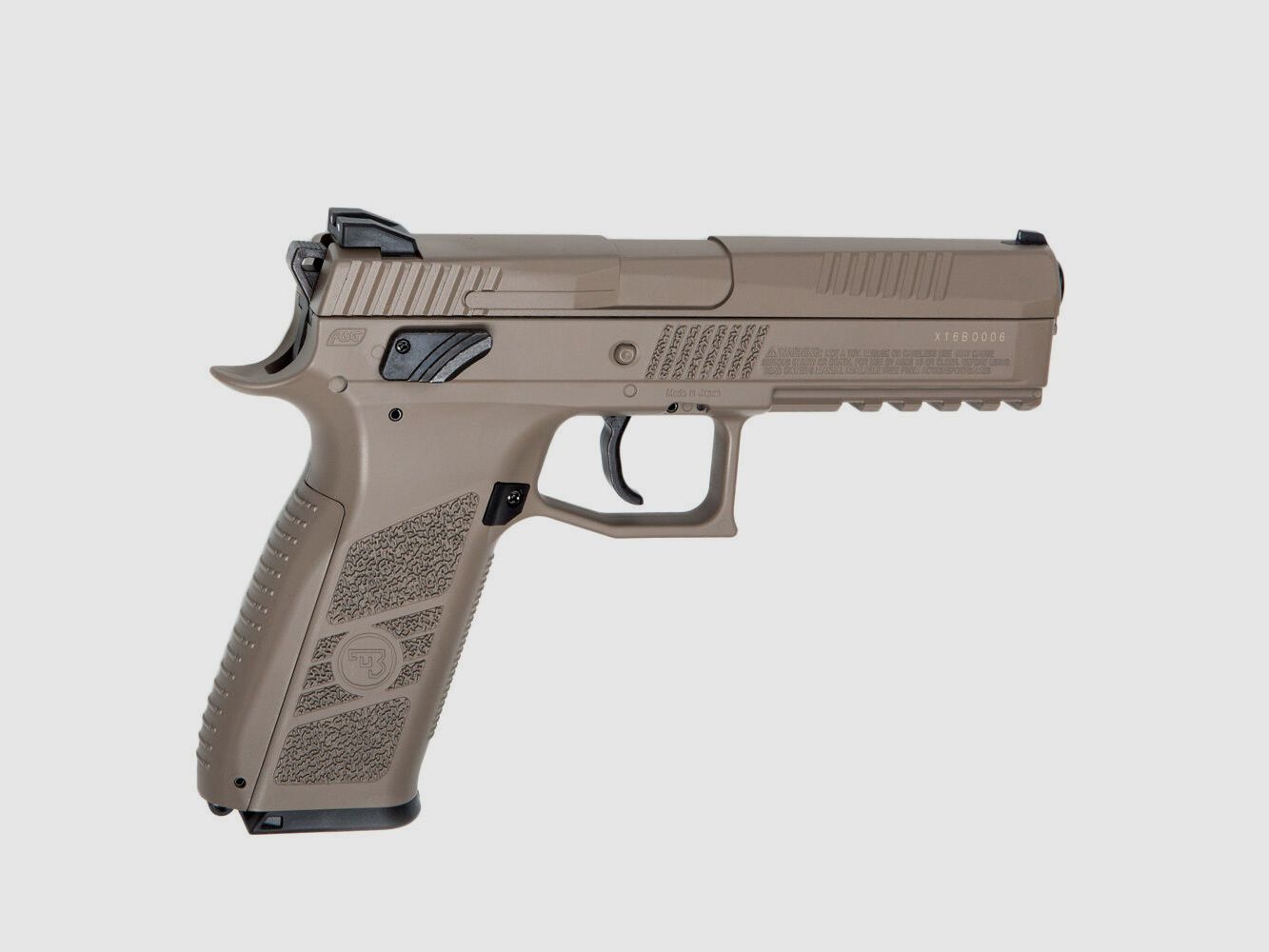 ASG	 CZ P-09 Full FDE Co2 Pistole 4,5mm Diabolo Kugelfang-Set