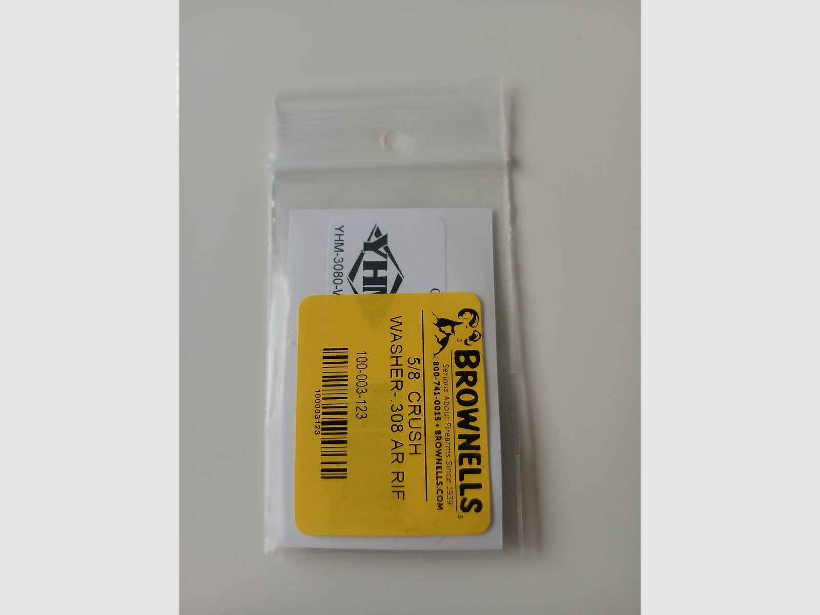 X2 YANKEE HILL MACHINE CO., INC. AR .308 5/8' CRUSH WASHER STEEL BLACK