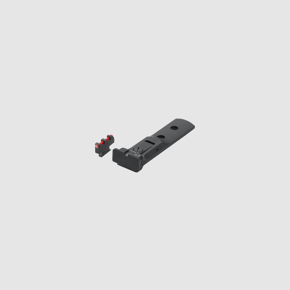 LPA TXT0407-F2 BLACK BAS verstellbares Revolvervisier für 629, 686, 586, 627, 66, 67, 696, 17, 19, 657, 610, 625, 29, 27 und neu für Kaliber .50 – Schwarzes Visierbild