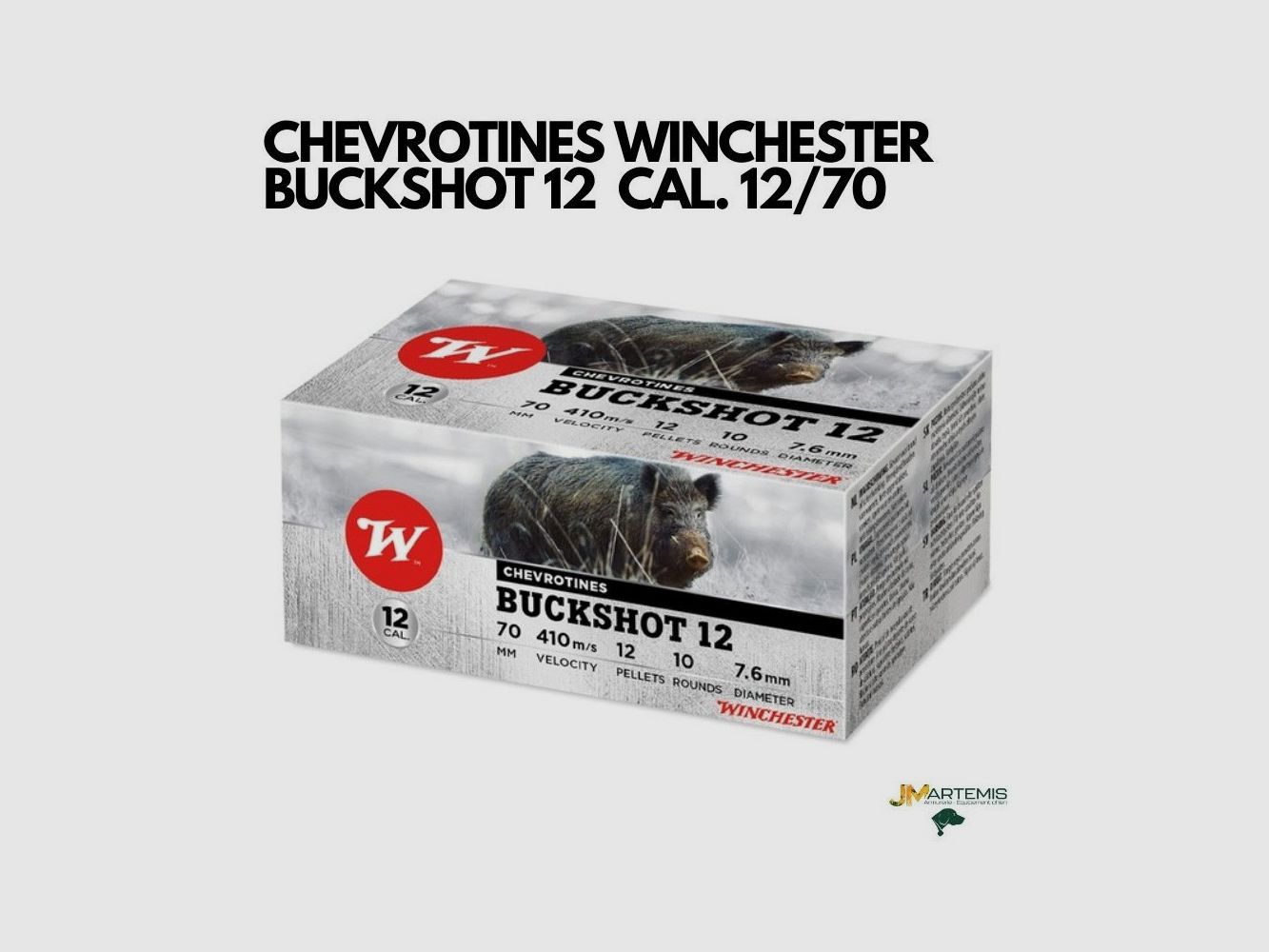CHEVROTINES WINCHESTER BUCKSHOT 12 GRAINS CAL. 12/70, image 1 sur 2