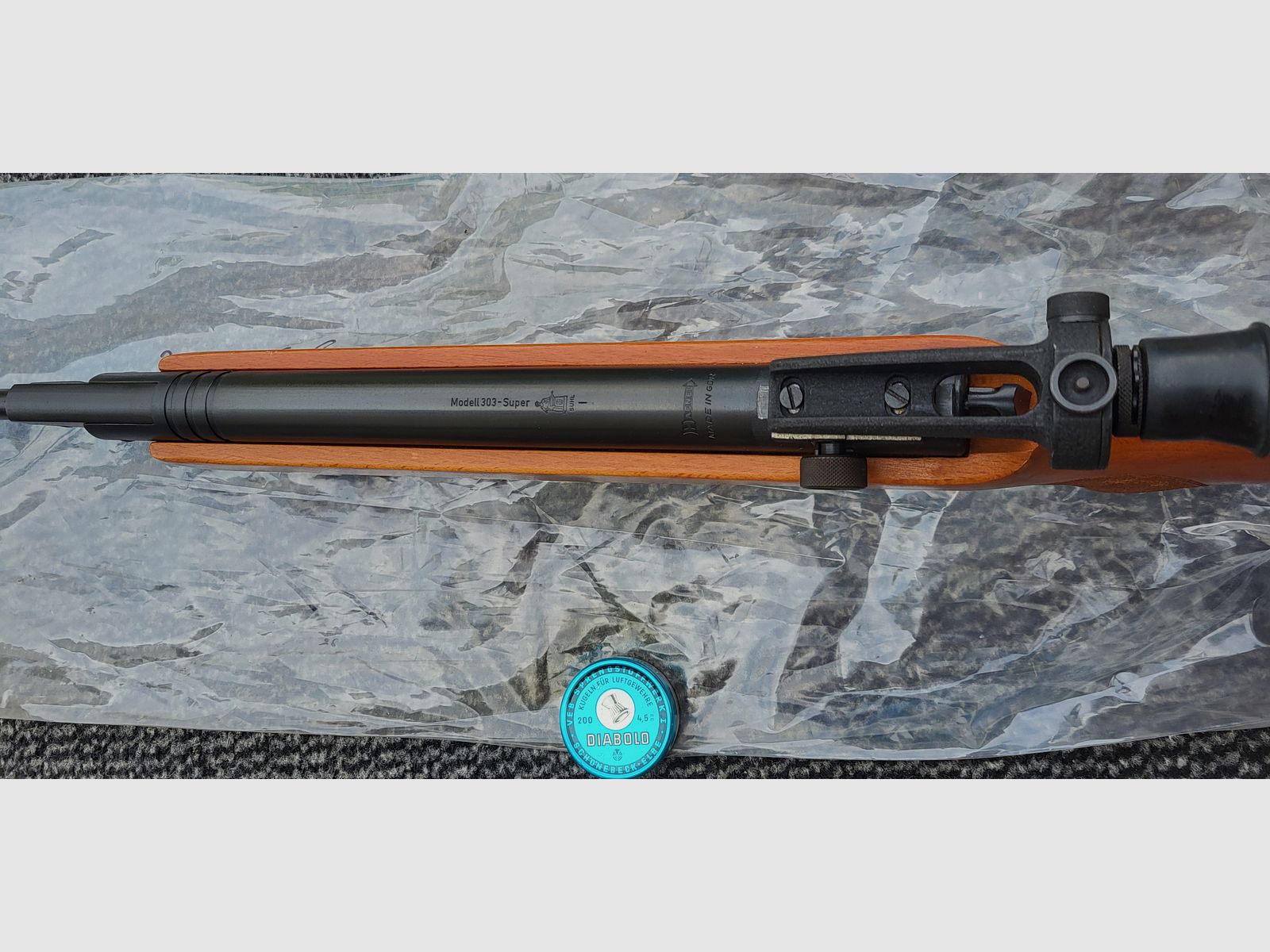DDR Luftgewehr,Haenel 303 Super mit Diopter 