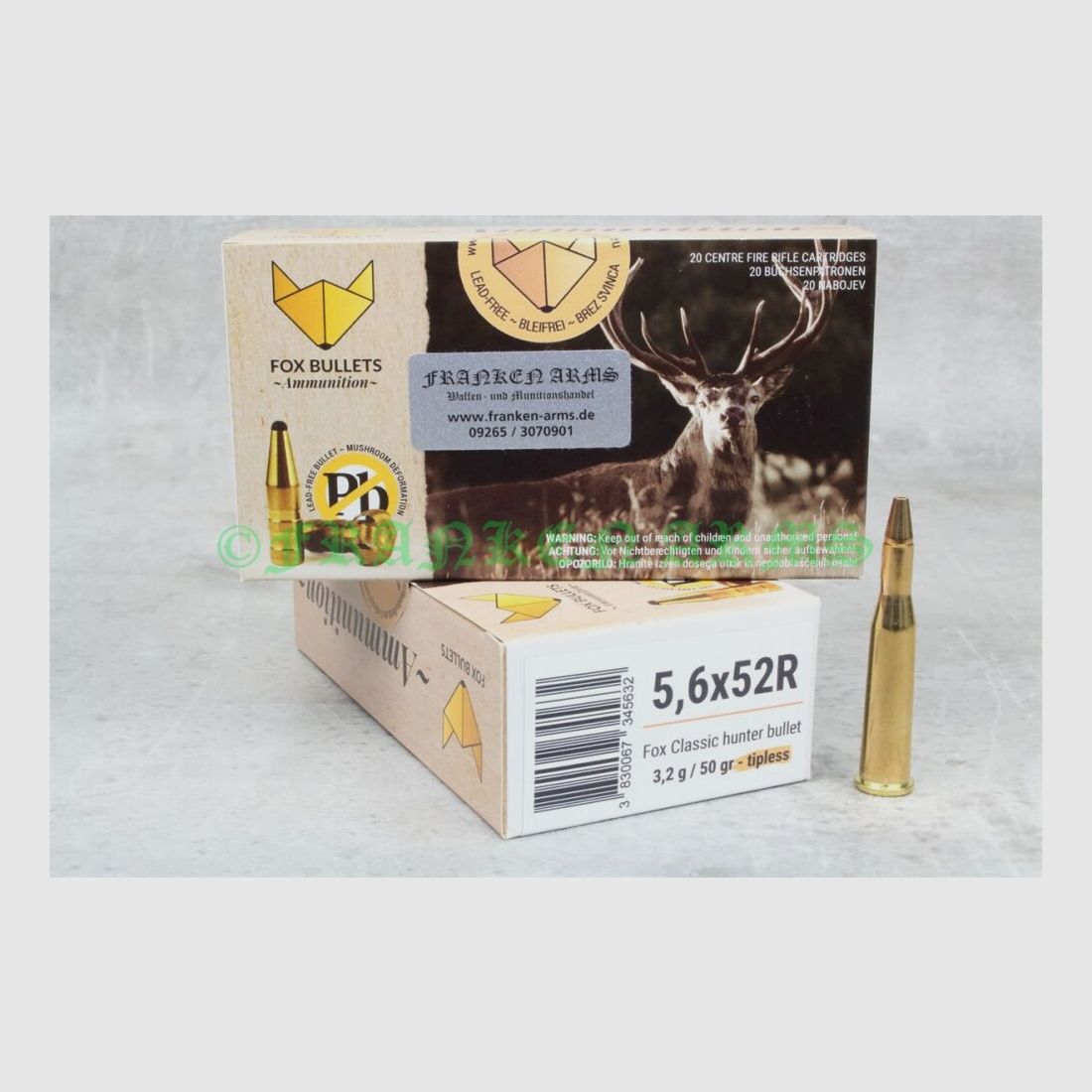 FOX Bullets Classic Hunter 5,6x52R 50gr. 3,2 g 20 pièces