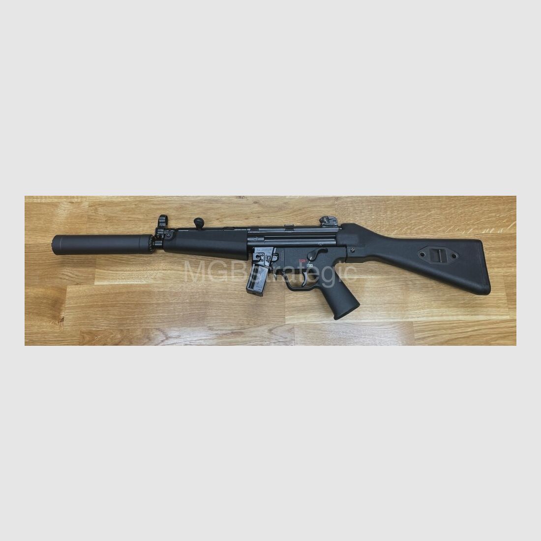Heckler & Koch SP5 mit Festschaft - halbautom. Büchse 9mmLuger zivile Ausführung der Heckler & Koch MP5 - H&K SP 5 HK SP5 - optional mit Acheron AG SMG E1 Schalldämpfer