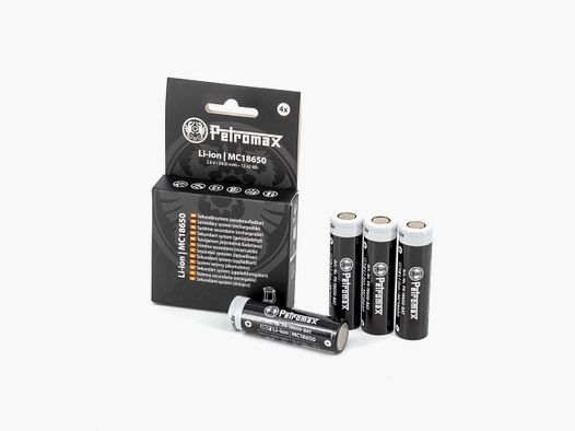 Batteries Li-Ion Petromax 18650 pour LM500 (pack de 4)