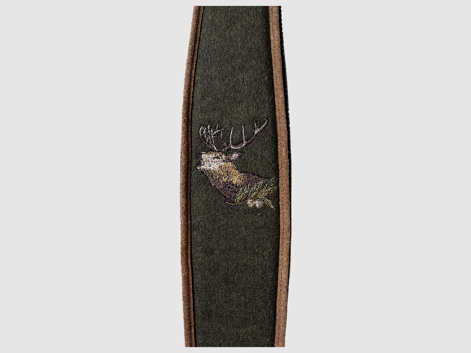 Gewehrriemen aus Loden und Leder mit Motiv, Bild 1 von 3