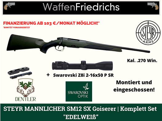 STEYR MANNLICHER SM 12 SX Goiserer | Komplettangebot "Edelweiß" - WaffenFriedrichs