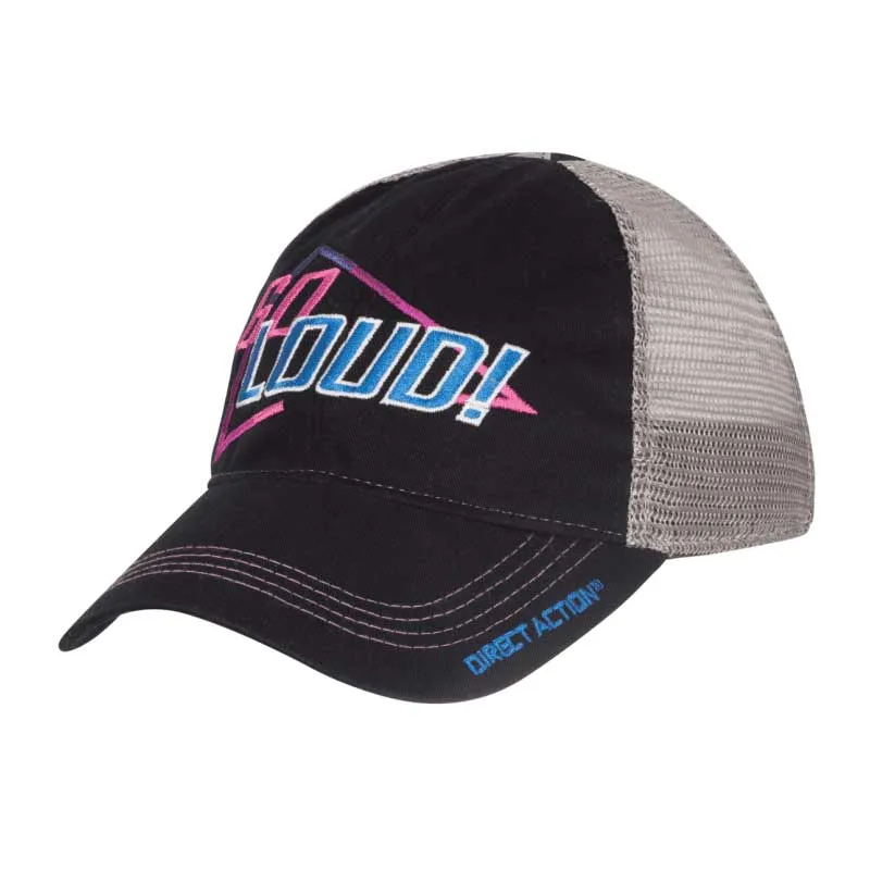 Direct Action - GO LOUD!® Trucker Cap, 80s style - Black / Grey
