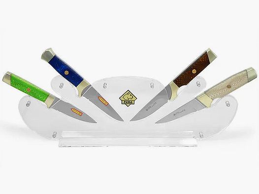 PUMA stojak na noże akrylowy na 4 noże (bez noży)