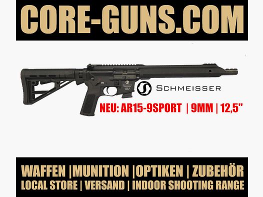 Schmeisser AR15-9 Sport S 12,5" LL calibro 9mm Luger - Made in Germany NUOVO DAL 2024 incluso nuovo freno di bocca Prezzo consigliato: 2199€