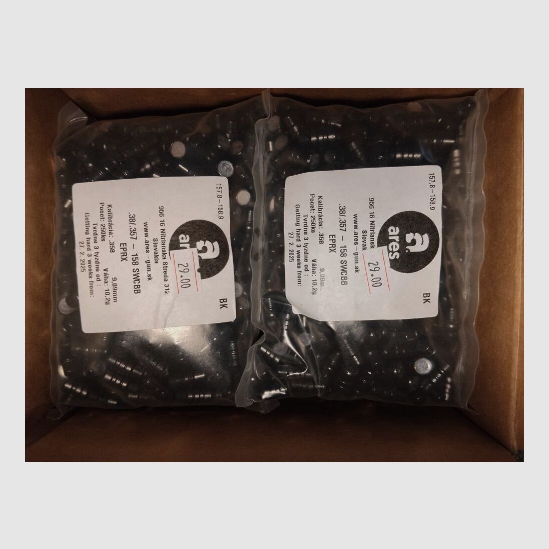 ARES .38/.357 dia.358 158grs SWC .357 EPRX